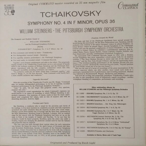 Tchaikovsky – Symphony No. 4 In F Minor, Opus 36 Vinyl Record VG+ AB129 - Picture 2 of 2
